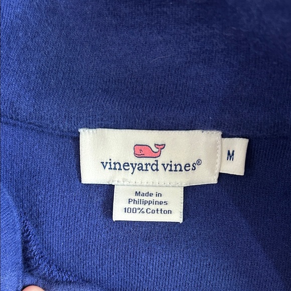 Vineyard Vines Navy and Pink Quarter-Zip Shepshirt - Picture 2 of 2